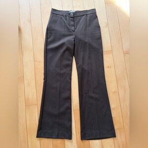 Mango Brown Checkered Flare Pants